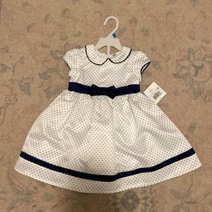 24 month girls dress. Blue and white.